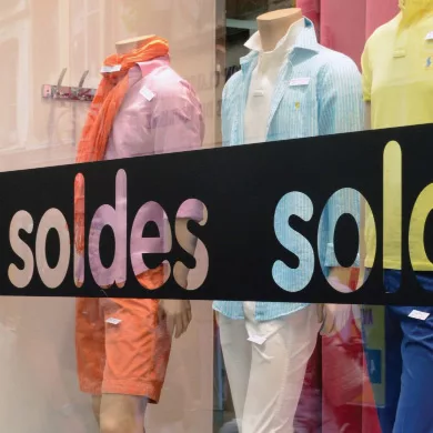 Bandeau de solde en adhésif